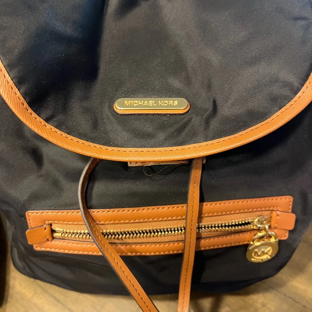 Michael Kors Black and Brown Backpack - Picture 2 of 6